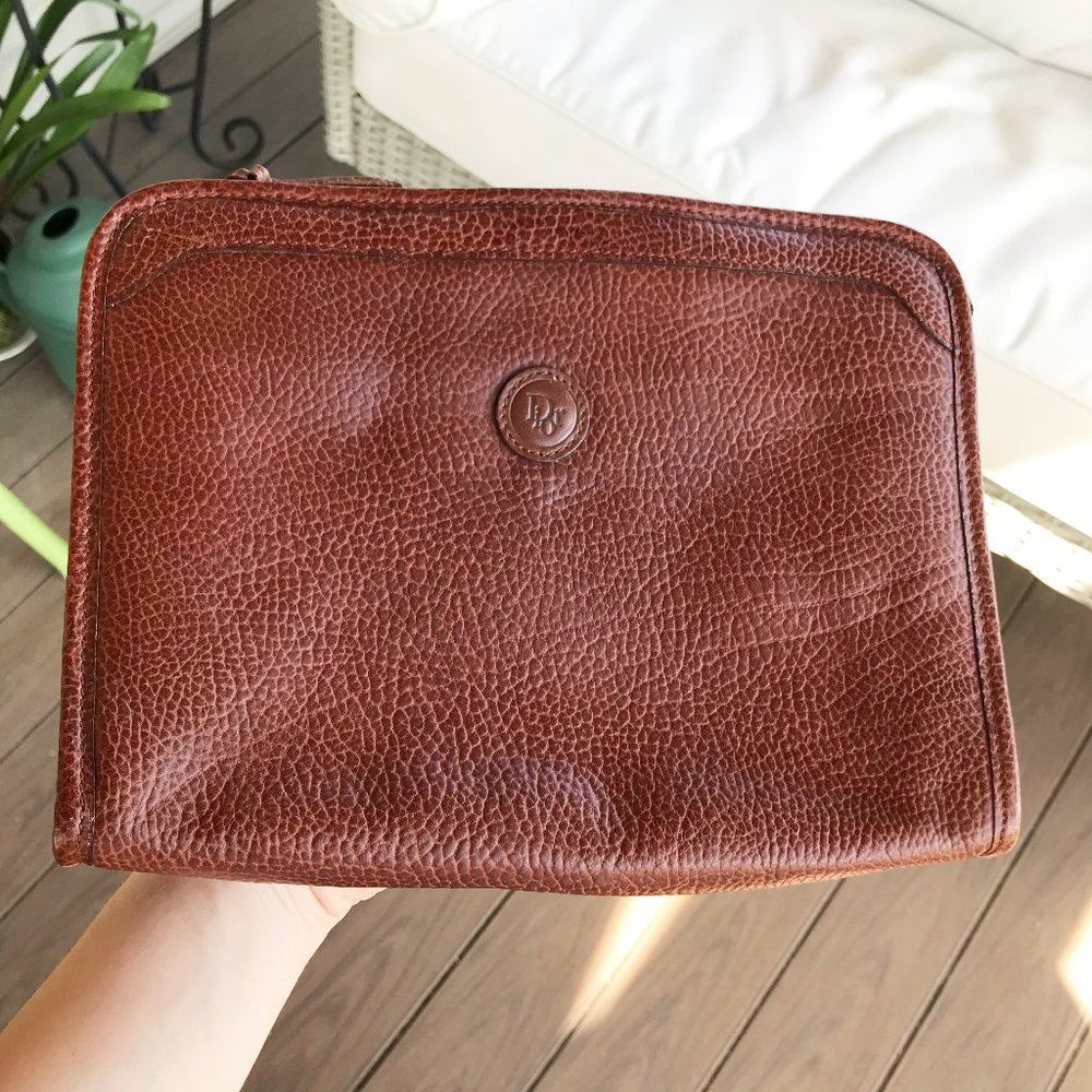 Dior Vintage Tumbled Leather Clutch